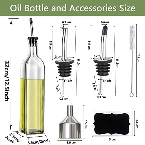 Glass Olive Oil and Vinegar Dispenser Set