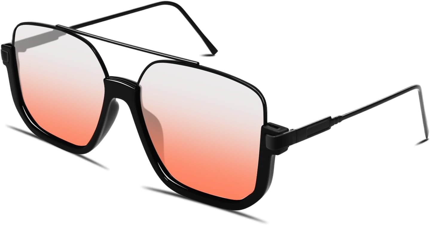 Retro Oversized Aviator Sunglasses for Women