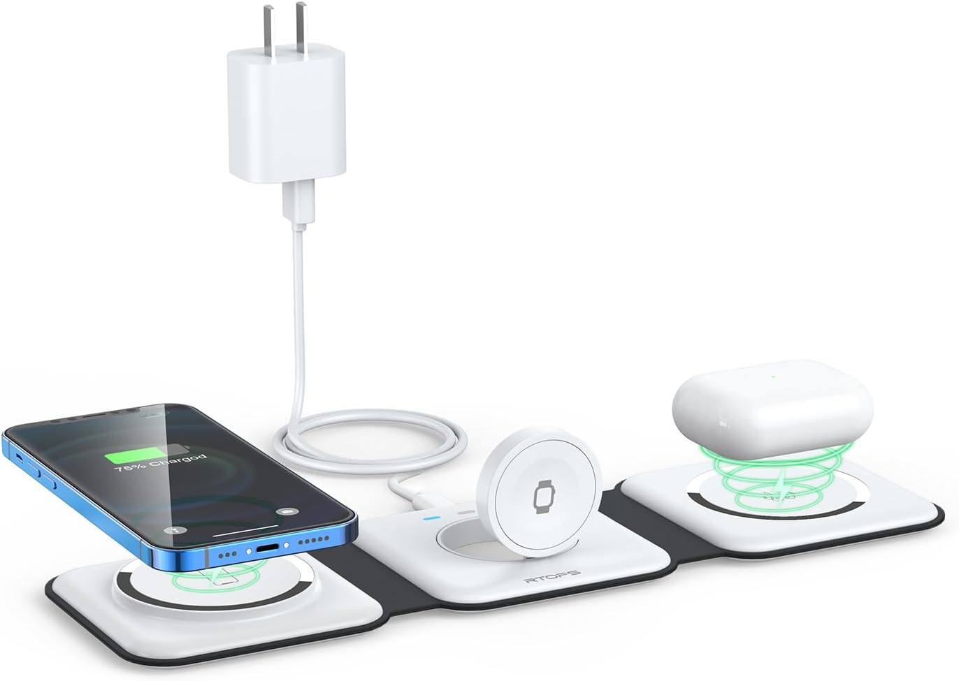 RTOPS 3-in-1 Magnetic Wireless Charger for iPhone