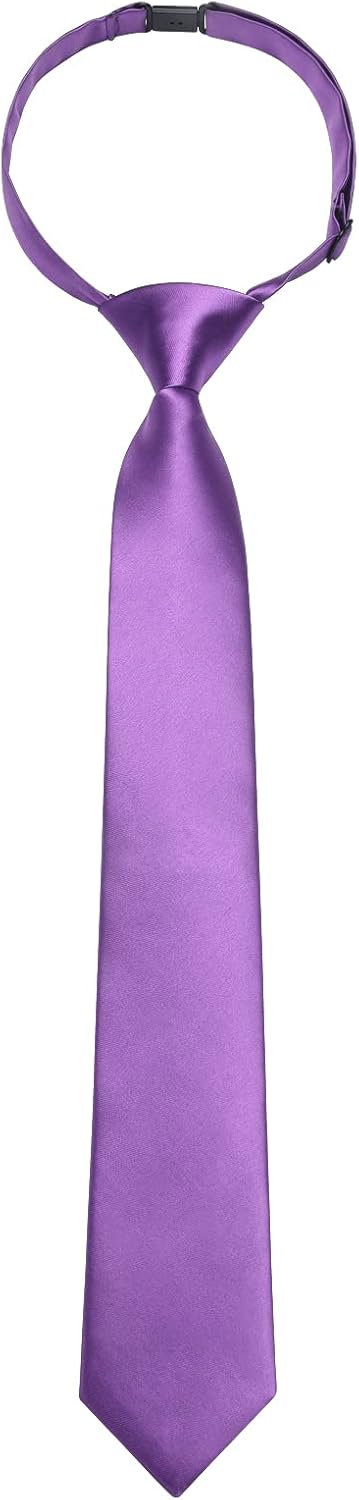 Enlision Boys Ties Solid Color Pre-Tied Kids Necktie