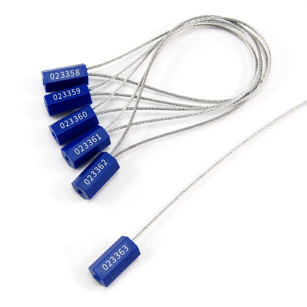 Steel Security Cable Seals Numbered Tamper Proof Security