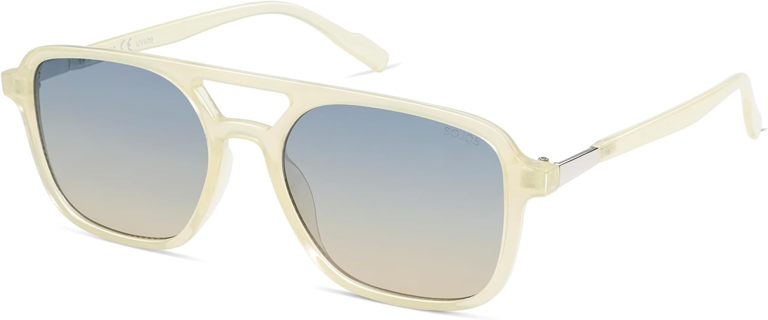 SOJOS Retro Aviator Sunglasses