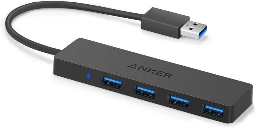 Anker 4-Port USB 3.0 Hub with 2ft Extended Cable