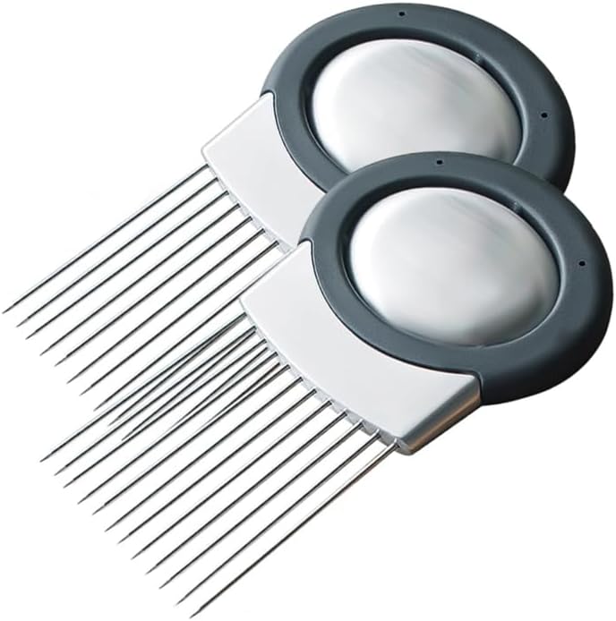 Stainless Steel Onion Slice Holder Vegetable Cutter