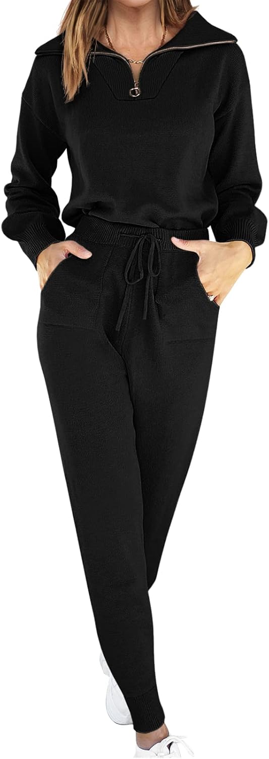 Women's Knit Jogger Tracksuit Outfit