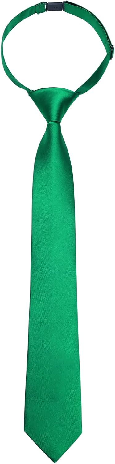 Enlision Boys Ties Solid Color Pre-Tied Kids Necktie