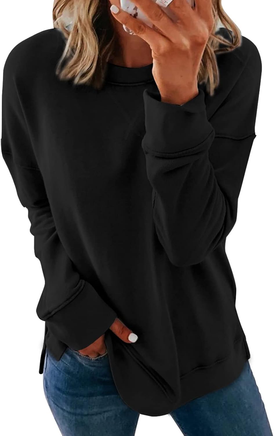 Casual Soft Long Sleeve Sweatshirt Women