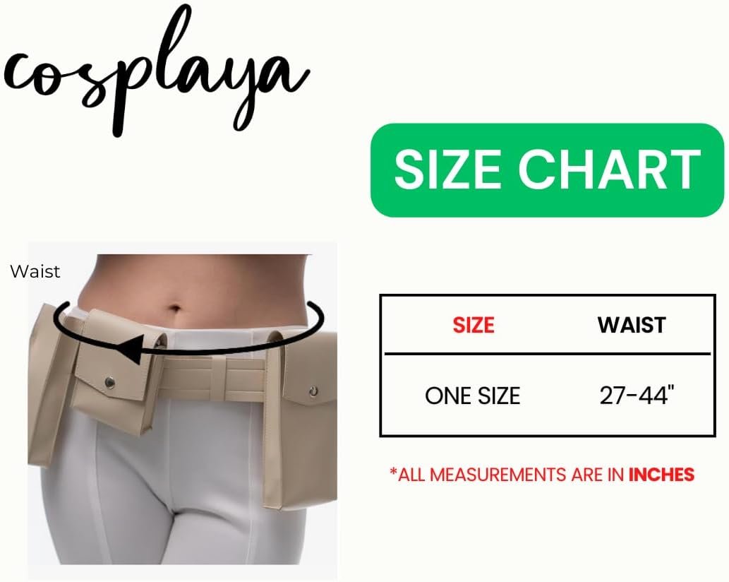 Adjustable Belt with Pockets Holster for Womens