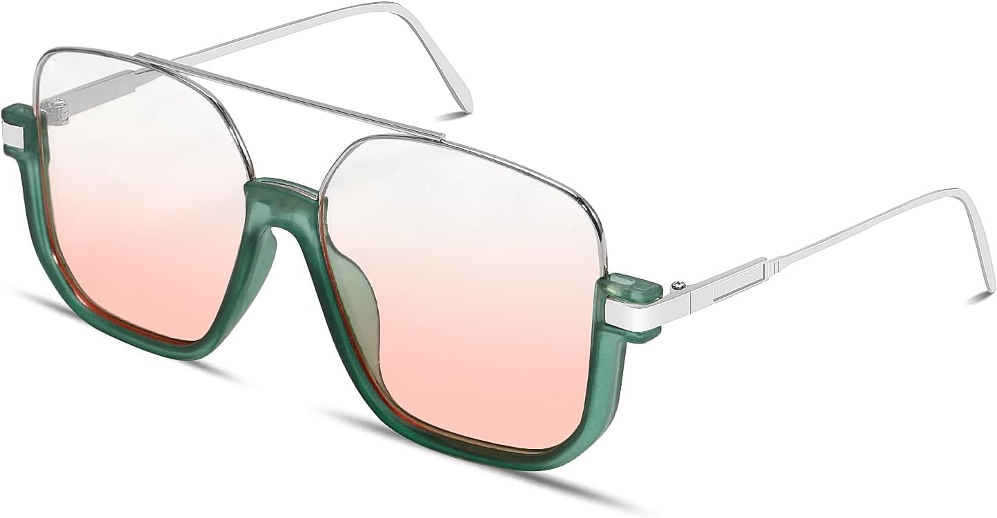 Retro Oversized Aviator Sunglasses for Women