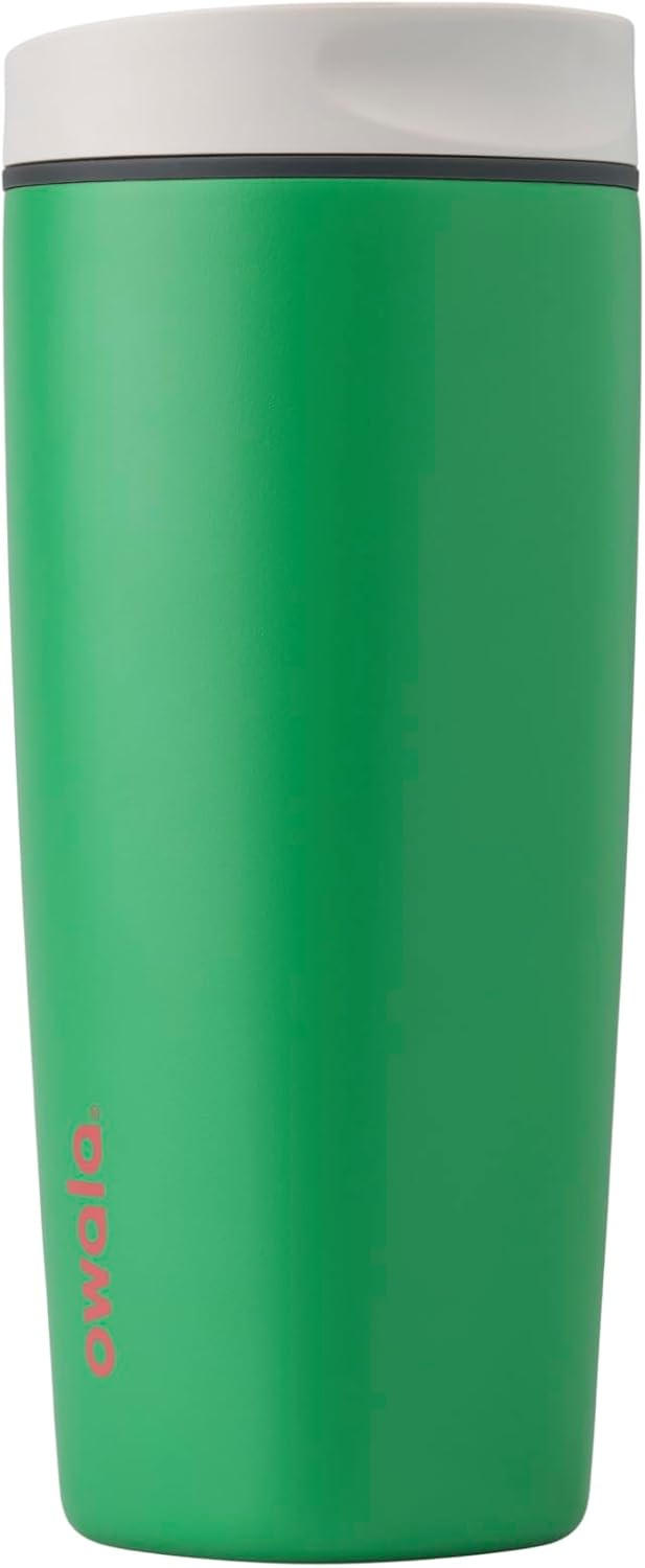 cOwala SmoothSip 12oz Insulated Coffee Tumbler – Reusable, BPA-Free, Pink