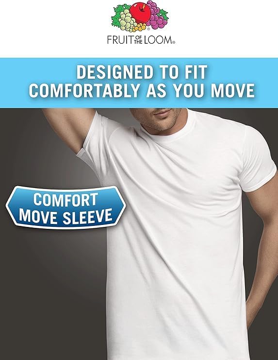 Men’s Crew Neck Undershirts Wicking T-Shirts