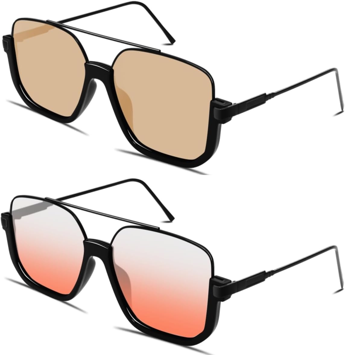 Retro Oversized Aviator Sunglasses for Women Men