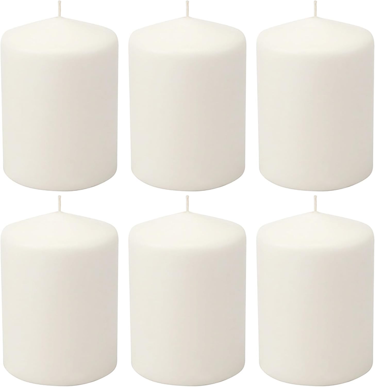 Stonebriar Unscented White Tall Pillar Candles