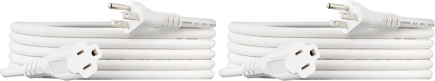 Extension Cord, 25 Ft, 3 Prong Outlet Extender