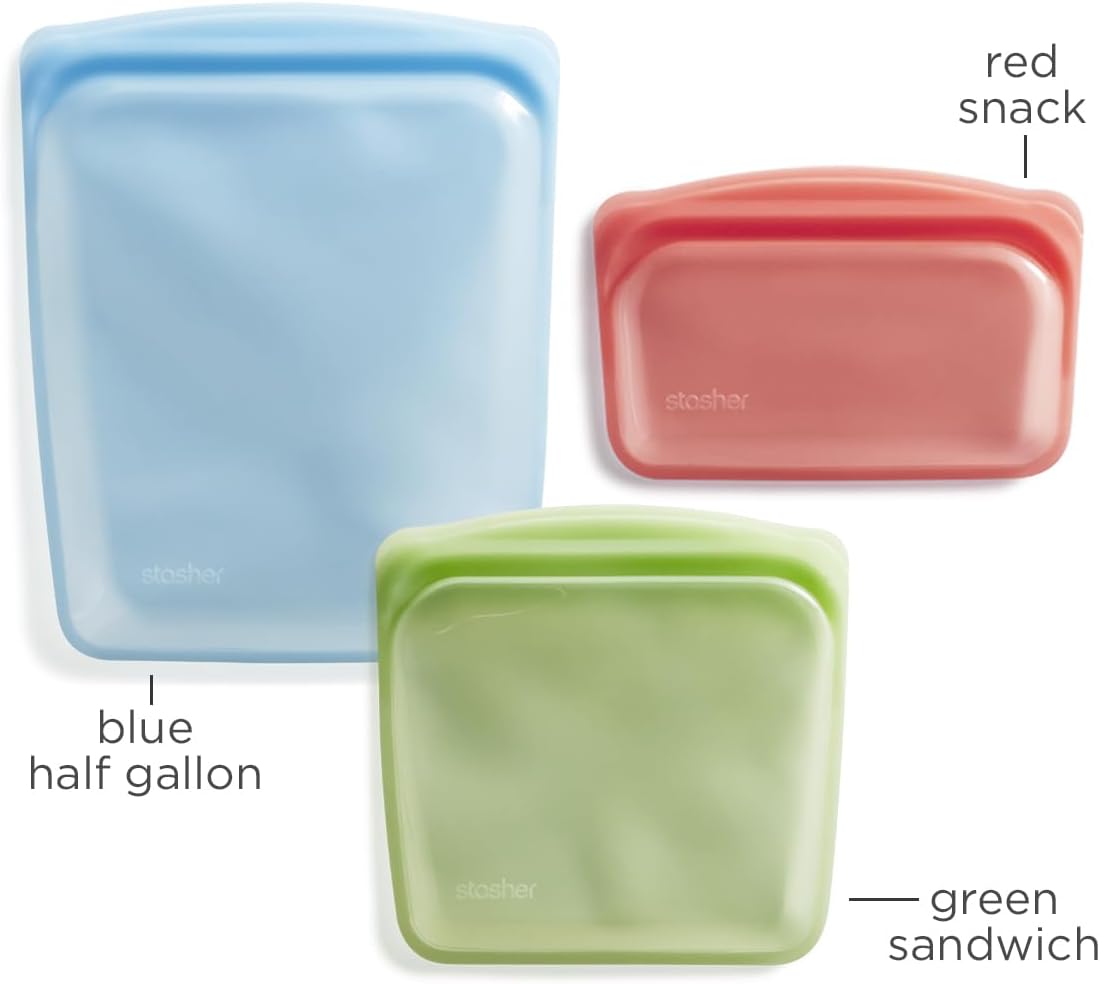 Stasher Premium Silicone Reusable Food Storage Bags