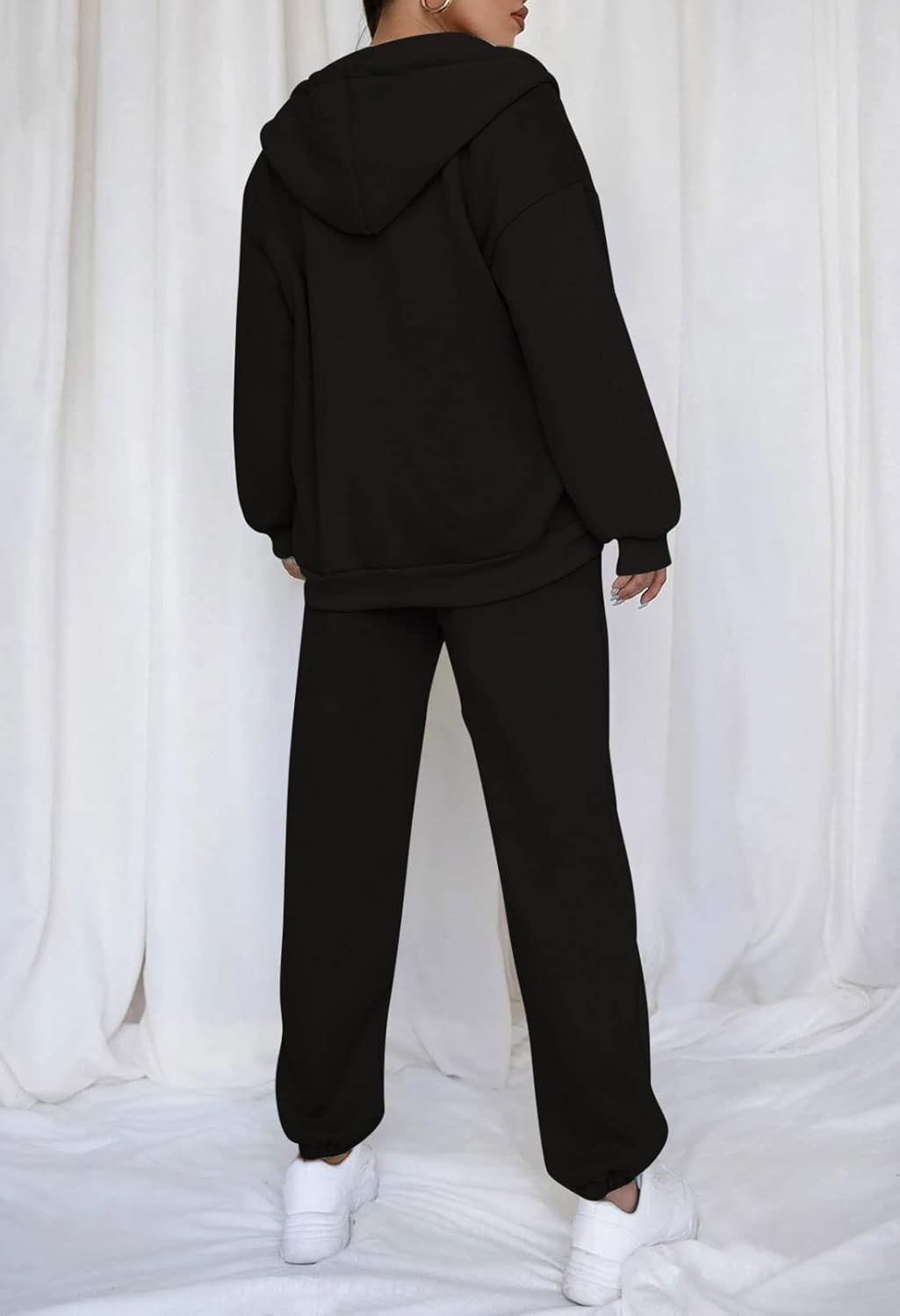 TOLENY Women's 2 Piece Workout Sets Tracksuit Hooded Sweatshirt and Long Jogger Pants Sweatsuit Outfits