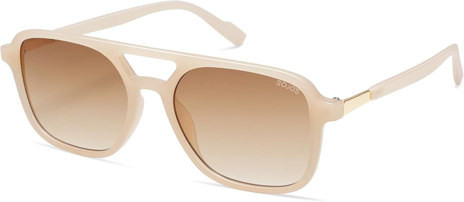 SOJOS Retro Aviator Sunglasses