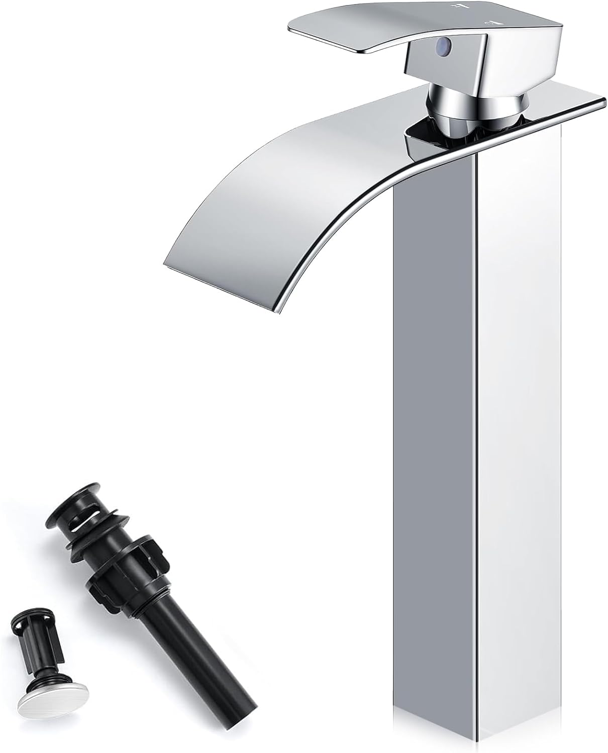 Matte Black Waterfall Bathroom Faucet