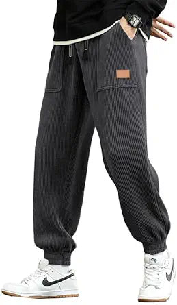 JMIERR Mens Corduroy Joggers Pants Casual Cargo Pants