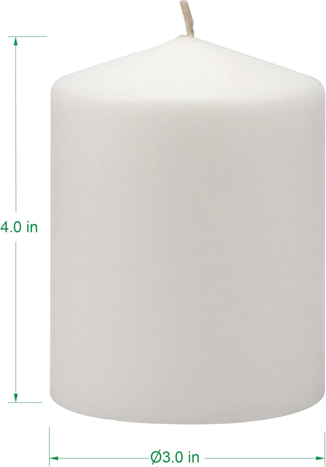 Stonebriar Unscented White Tall Pillar Candles