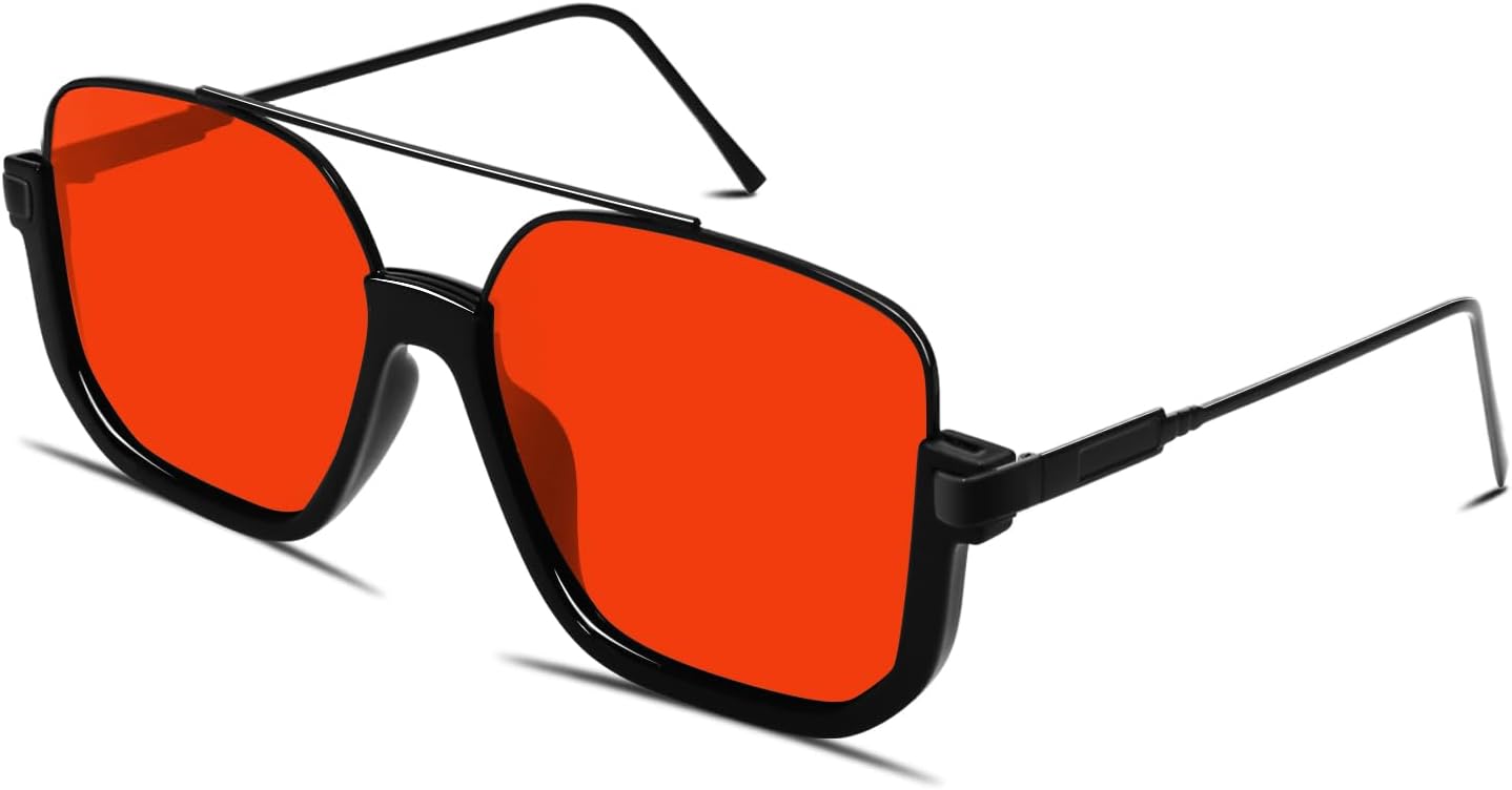 Retro Oversized Aviator Sunglasses for Women Men