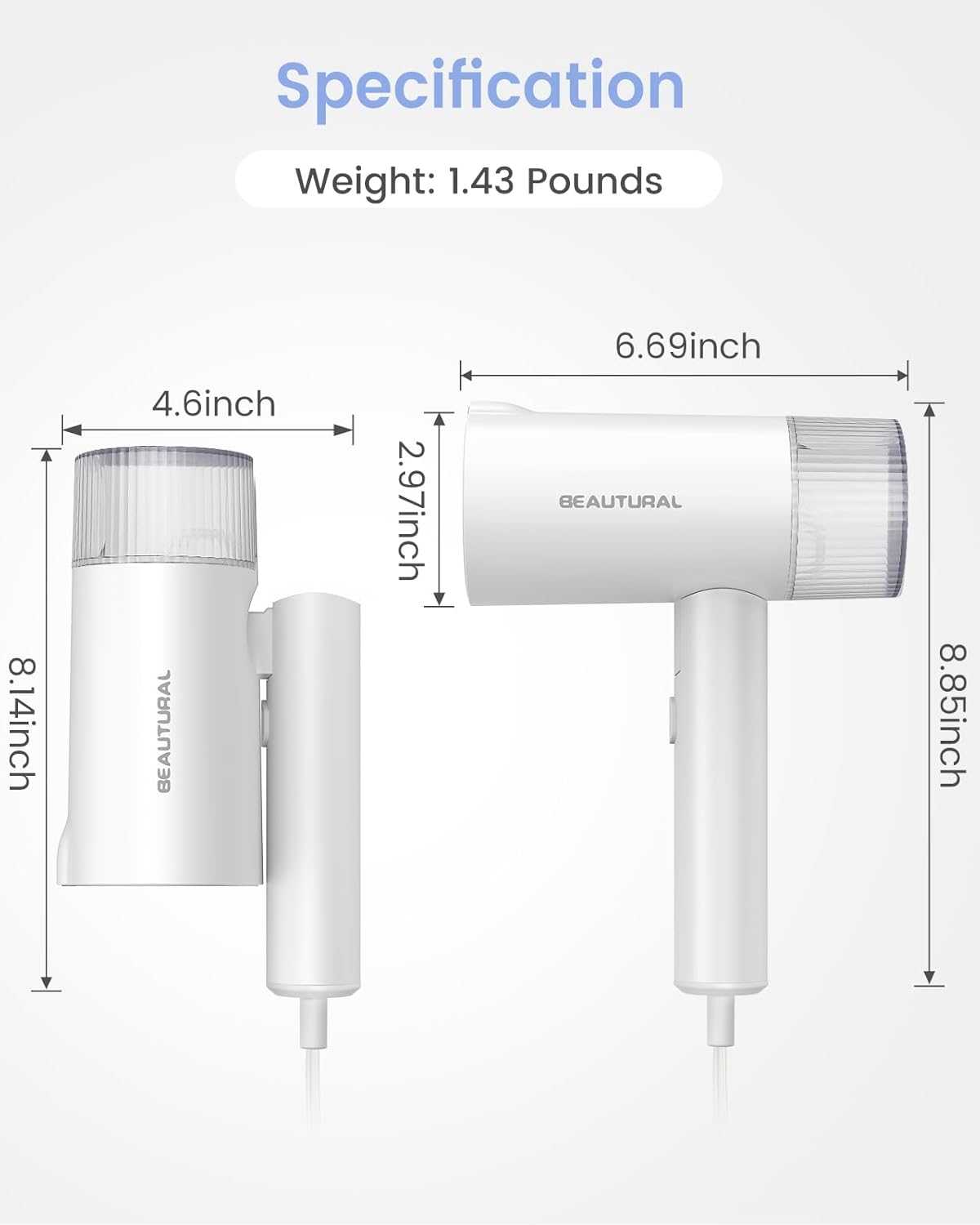 BEAUTURAL Portable Clothes Steamer