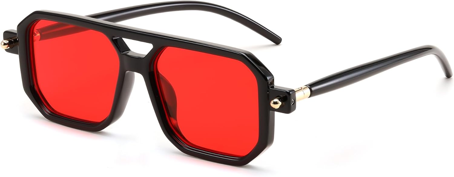 Vintage Flat Aviator Sunglasses for Women Men