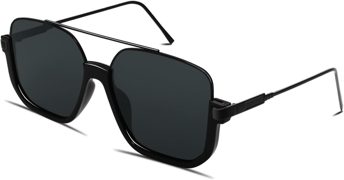 Retro Oversized Aviator Sunglasses for Women