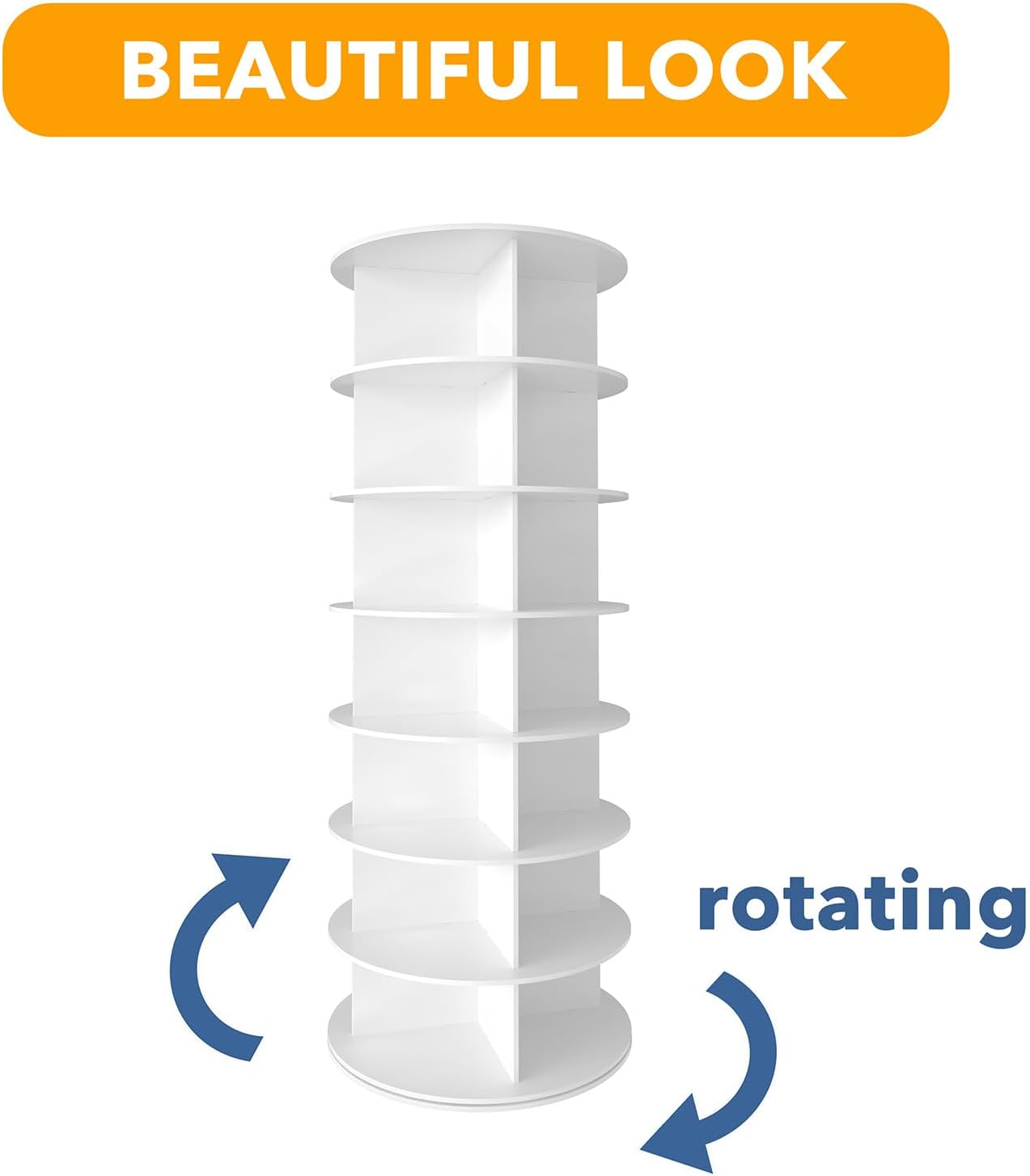 SpaceAid 7 Tier Rotating Shoe Rack Tower