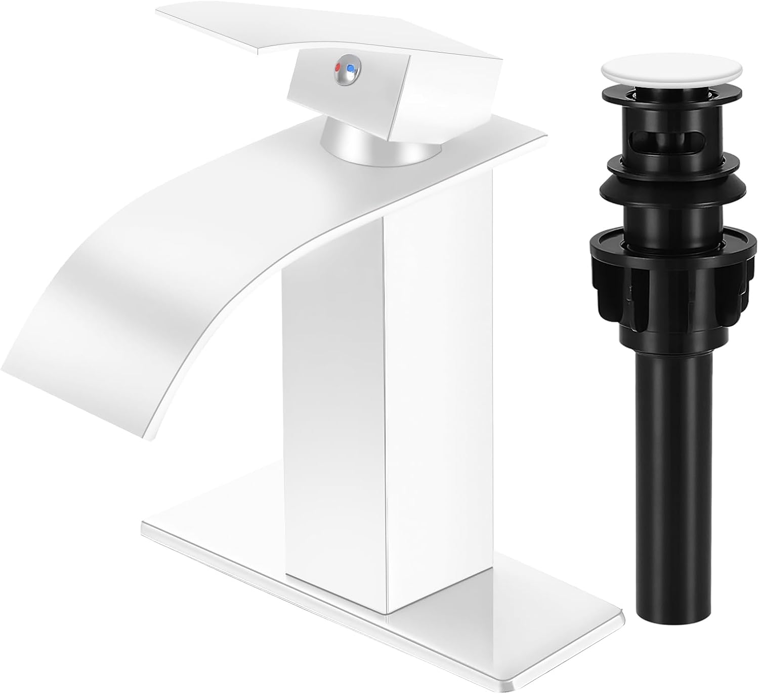 Matte Black Waterfall Bathroom Faucet
