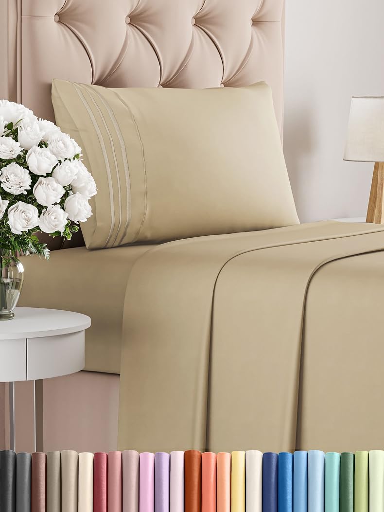 King Size Comfy Breathable & Cooling Bed Sheets Set