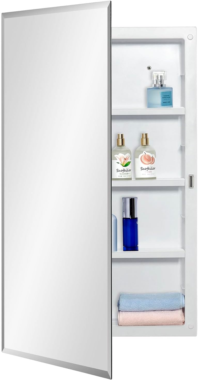 Plastic Bathroom Medicine Mirror Cabinet