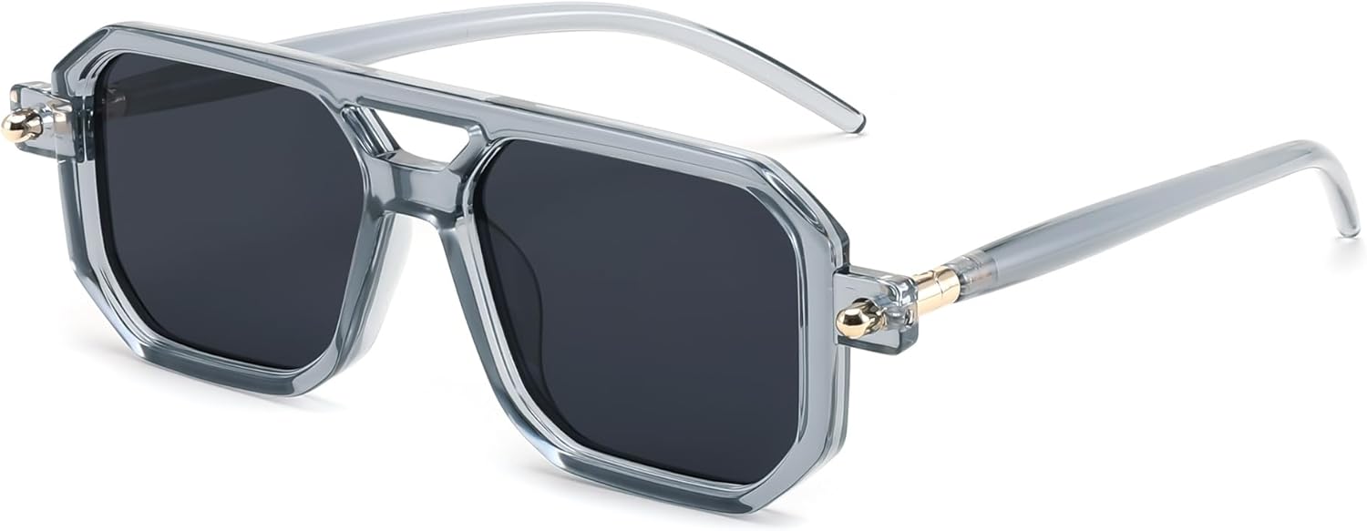 Vintage Flat Aviator Sunglasses for Women Men