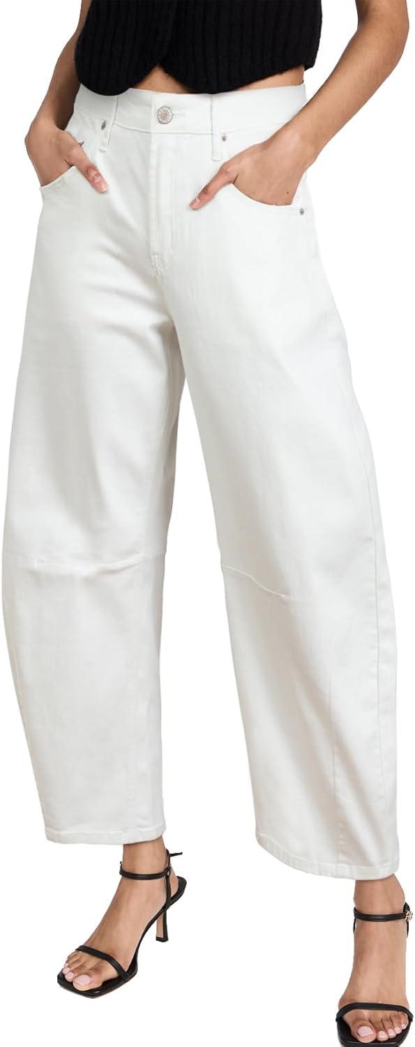 Sidefeel Women's Barrel Jeans Wide Leg Denim Pants