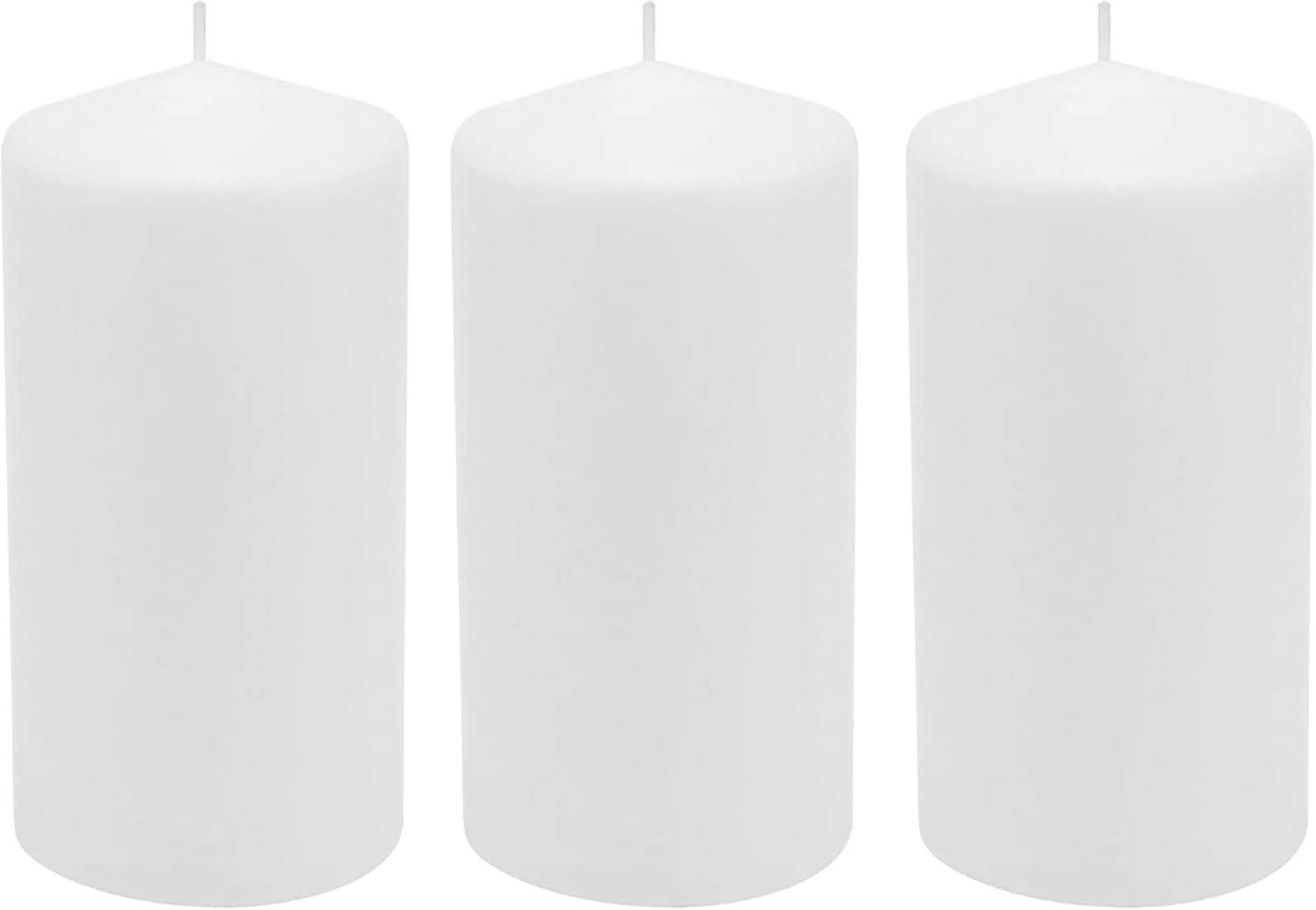 Stonebriar Unscented White Tall Pillar Candles