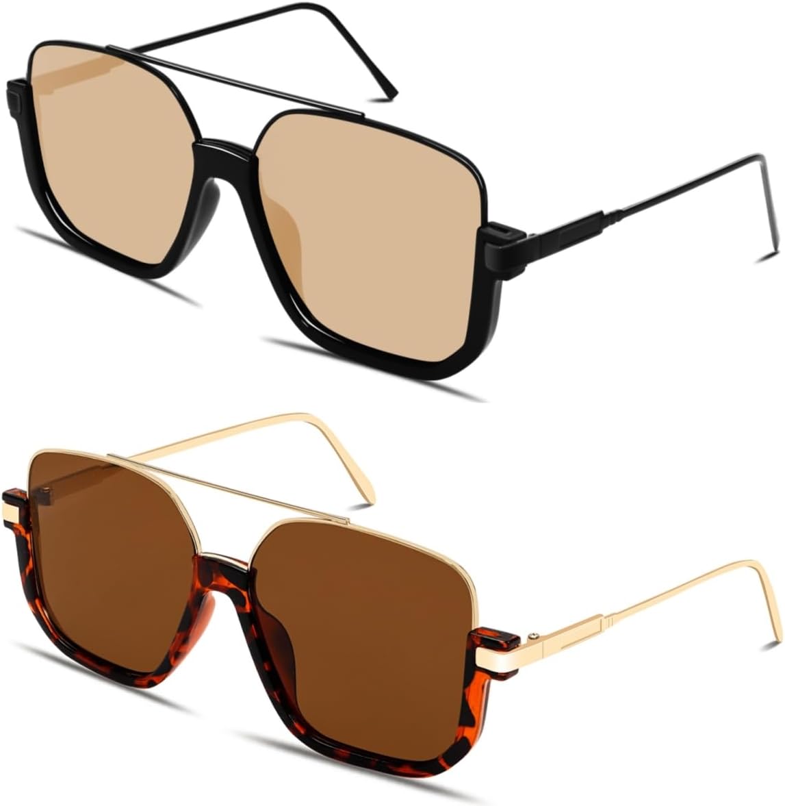 Retro Oversized Aviator Sunglasses for Women Men
