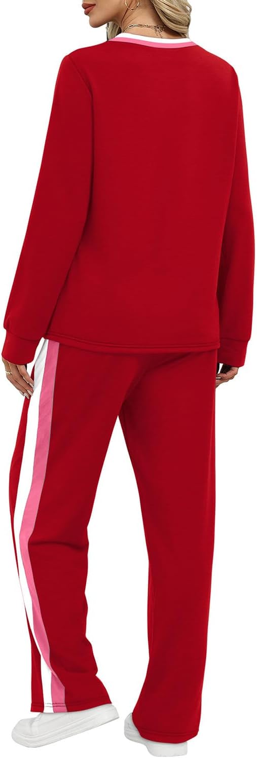 WIHOLL Wide Leg Sweatpants Set Women