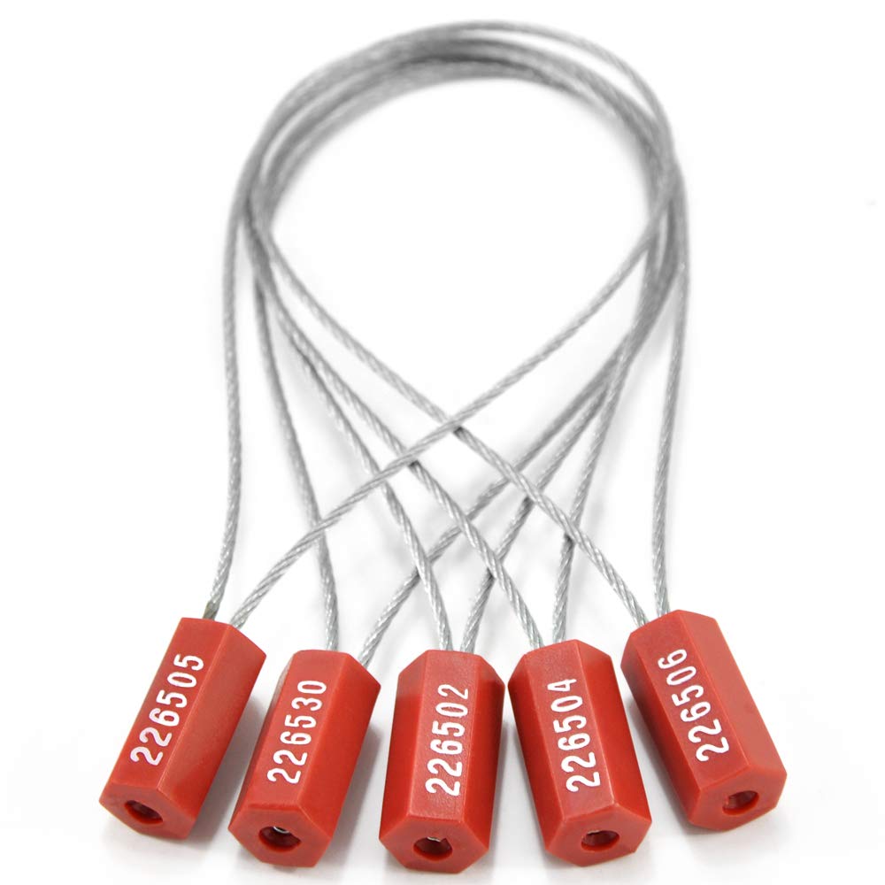 Steel Security Cable Seals Numbered Tamper Proof Security