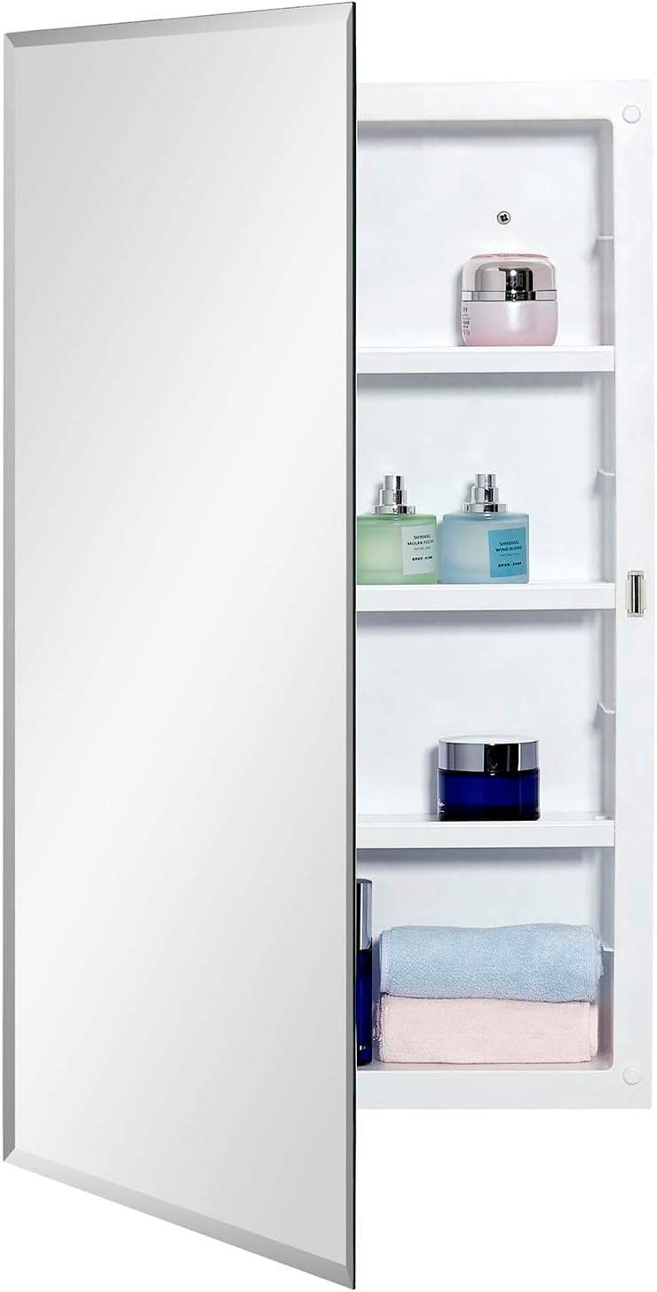 Plastic Bathroom Medicine Mirror Cabinet