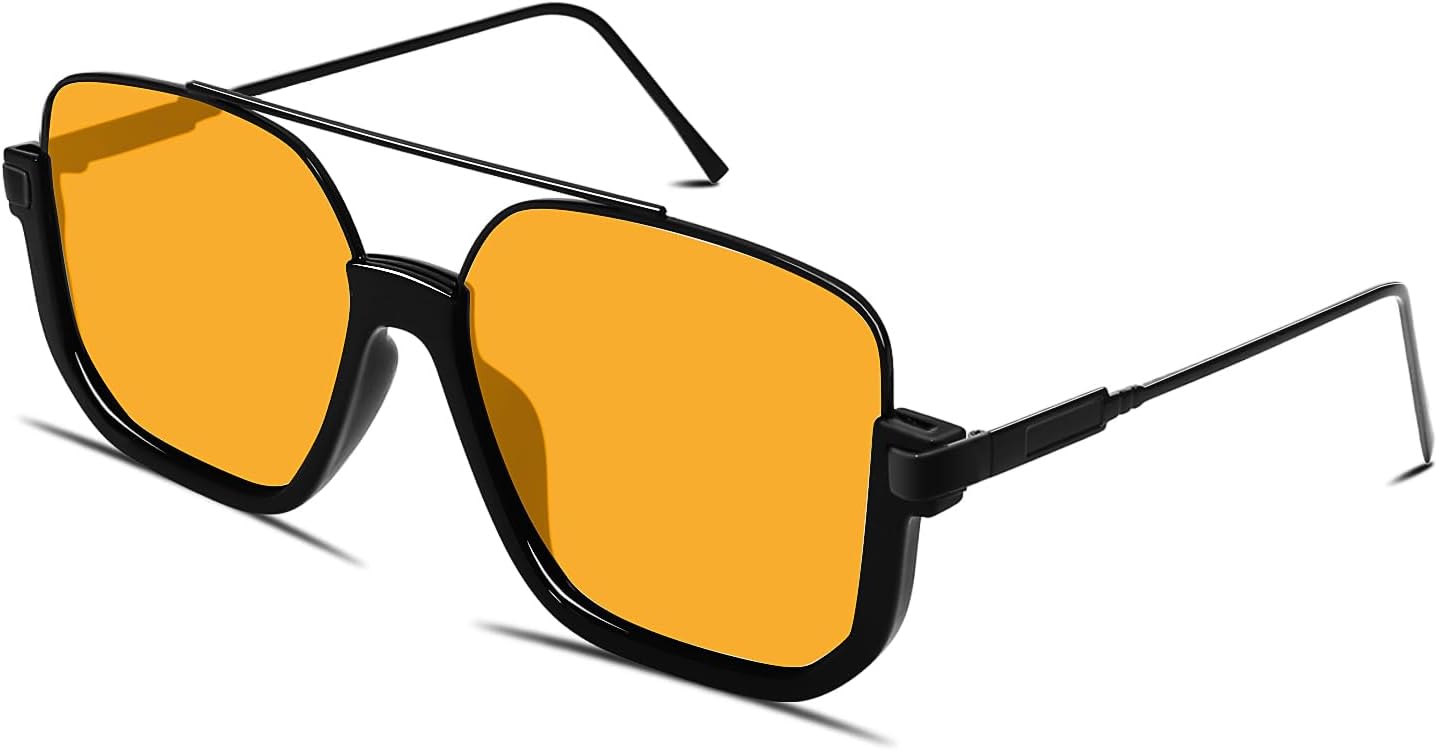 Retro Oversized Aviator Sunglasses for Women