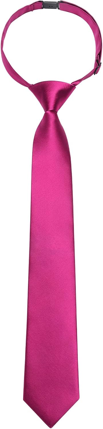 Enlision Boys Ties Solid Color Pre-Tied Kids Necktie