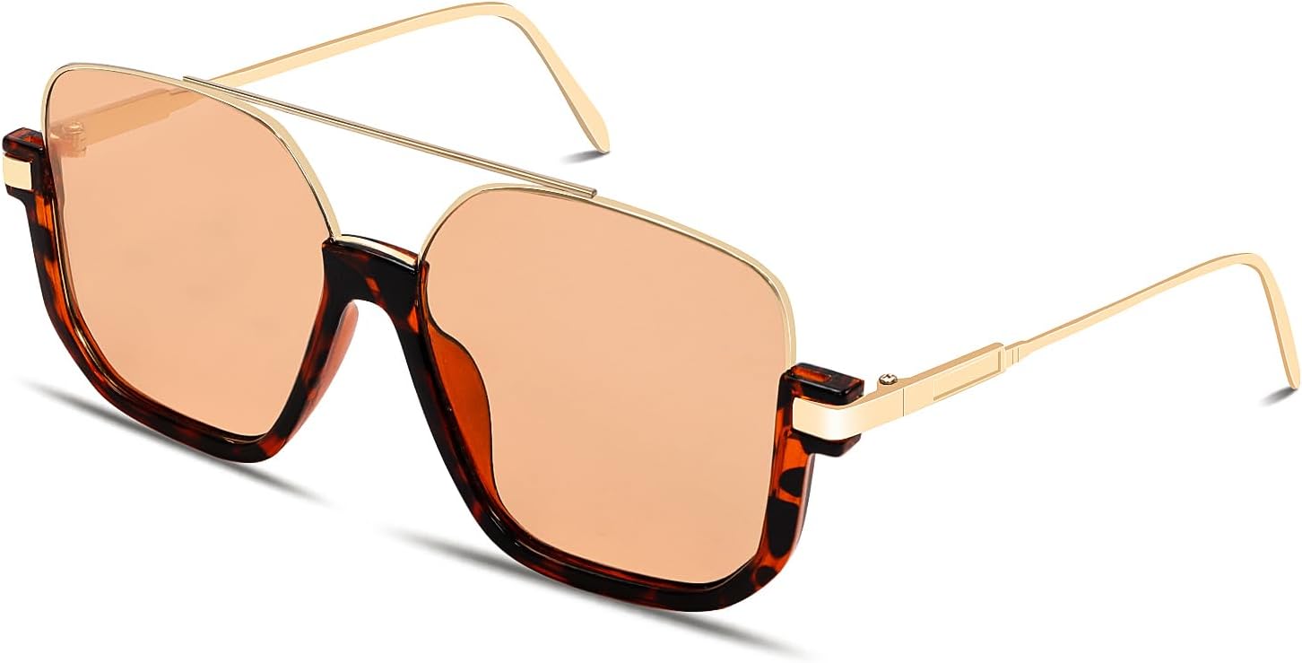 Retro Oversized Aviator Sunglasses for Women