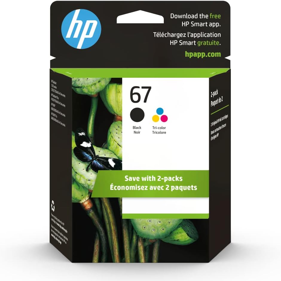 HP 67 Black & Tri-Color Ink Cartridges