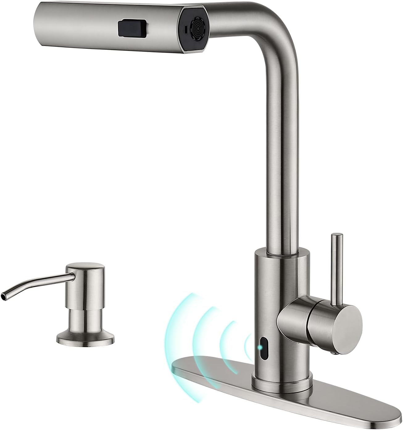 Brushed Nickel Kitchen Faucets with Pull Down Sprayer