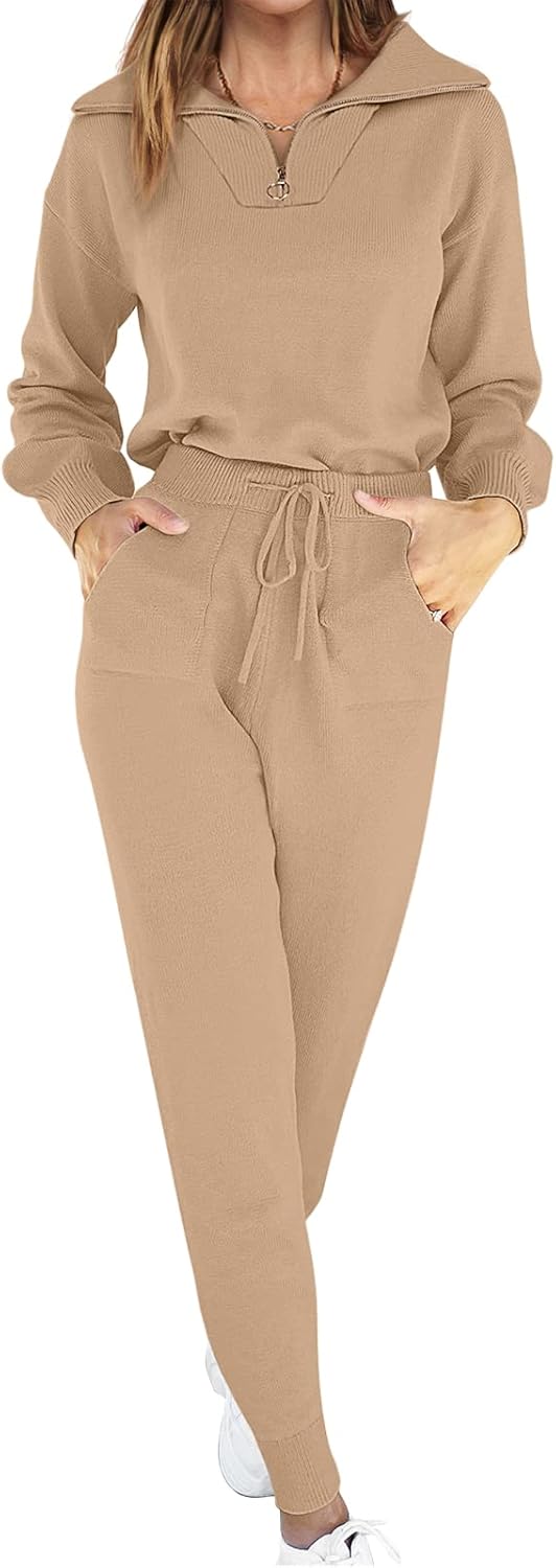 Women's Knit Jogger Tracksuit Outfit