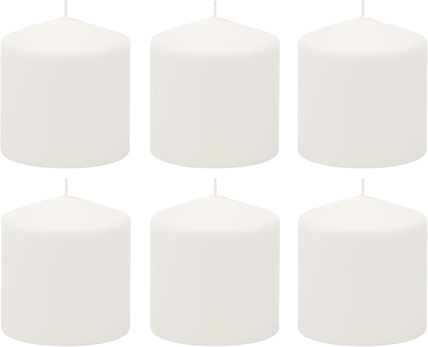 Stonebriar Unscented White Tall Pillar Candles