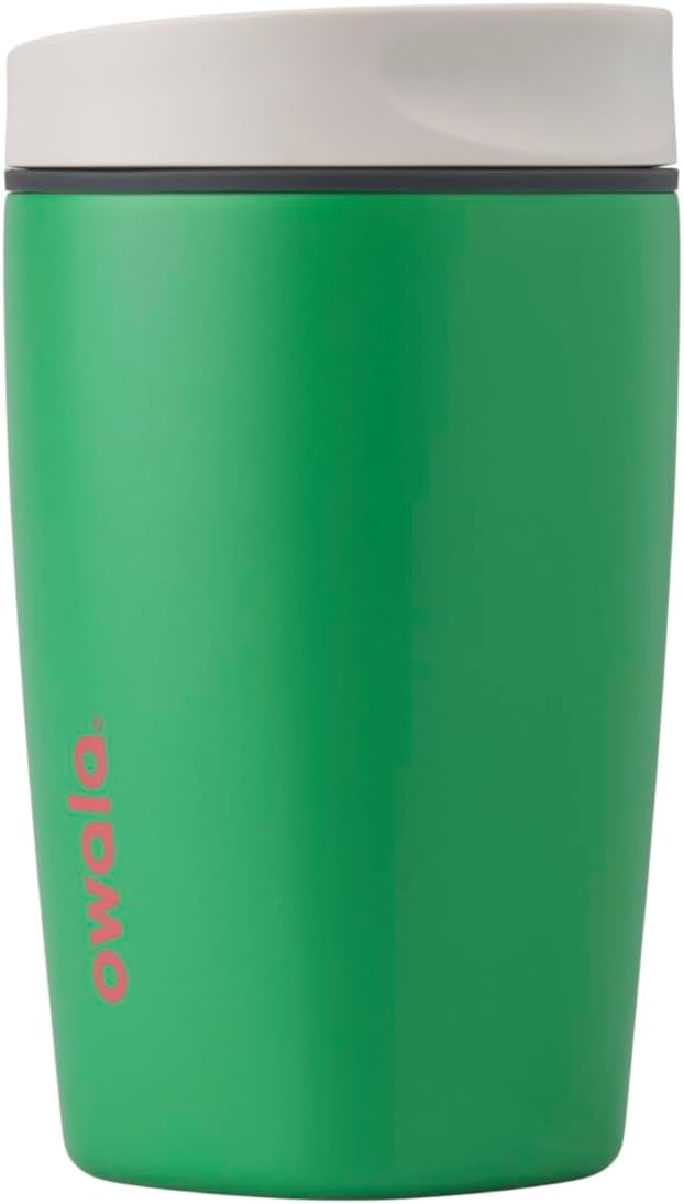 cOwala SmoothSip 12oz Insulated Coffee Tumbler – Reusable, BPA-Free, Pink