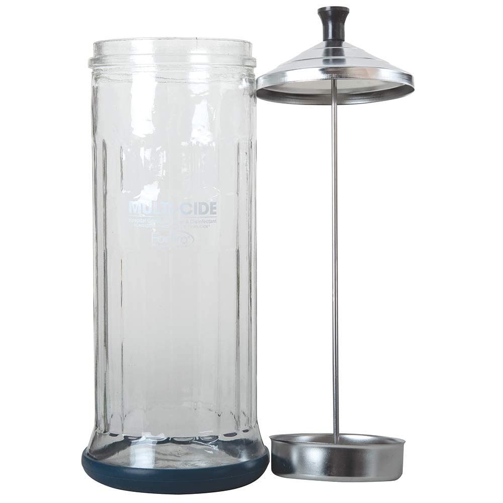 ForPro Multi-Cide Tall Glass Jar for All Hairstyling Tools
