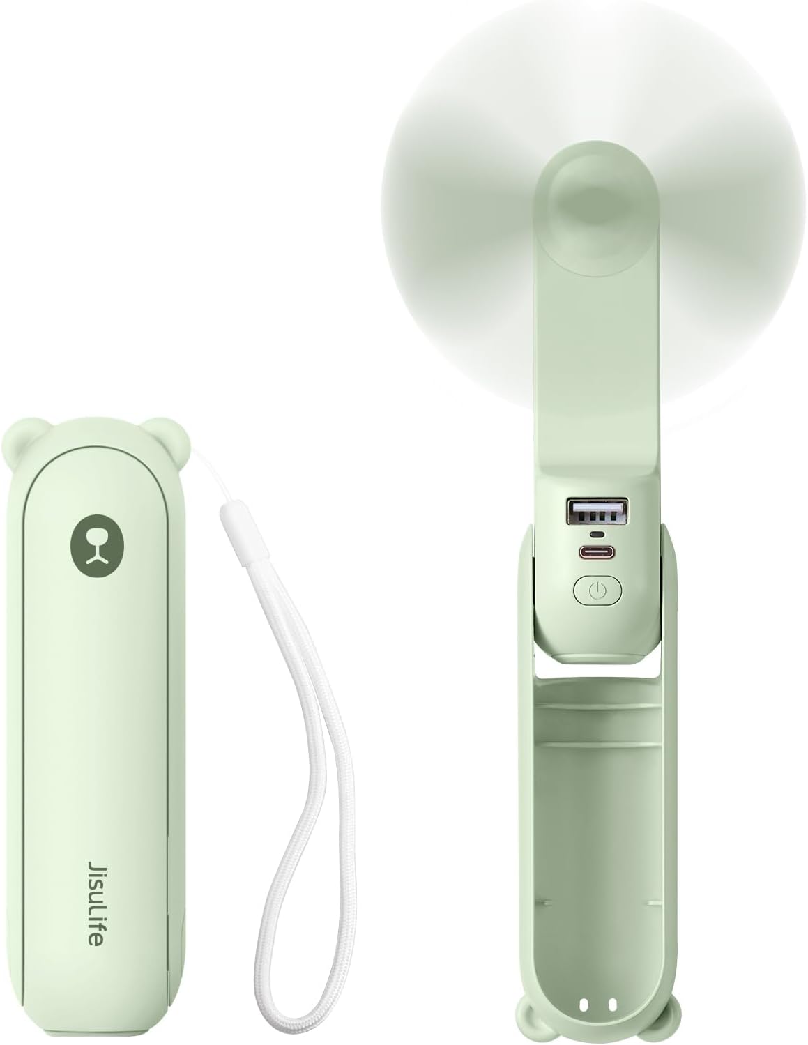 JISULIFE Handheld Mini Fan with Power Bank