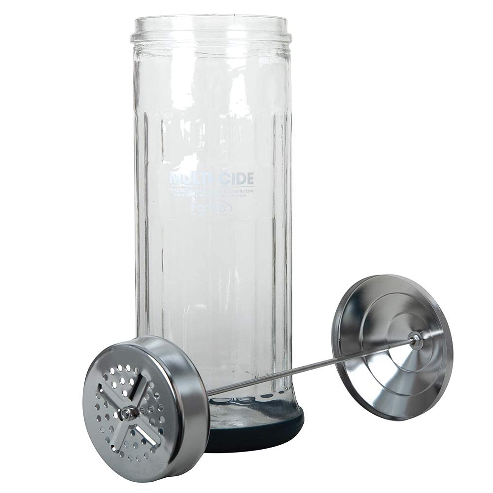 ForPro Multi-Cide Tall Glass Jar for All Hairstyling Tools